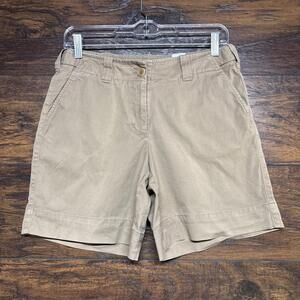 Talbots Women's Khaki Chino Shorts - Beige, Stretch - 7" Inseam Size 4